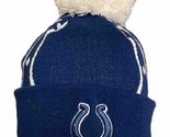 Indianapolis Colts Pompon Bonnet Tricot Chapeau Hiver NFL Football Brodé... - $14.54