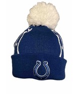 Indianapolis Colts Pompon Bonnet Tricot Chapeau Hiver NFL Football Brodé... - £11.52 GBP