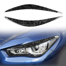 2xFor 2014- INFINITI Q50 Real Forged  Headlight Eyelid Trim Cover Eyebrows  Exte - £69.24 GBP