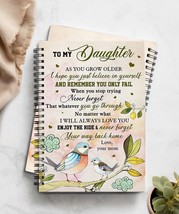 Spiral Bound Notebook Mom To Daughter, Nest Bird, Never Forget, Lined Paper - £18.49 GBP