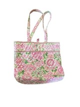 Vera Bradley Tote Bag with Pockets  Inside Flower Print back spot on both sides - £12.34 GBP
