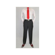 Men Shirt J.Valintin Turkey Usa All Egyptian Cotton Axxess Style 3325-01 Red image 9