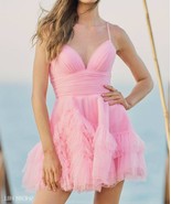 Sherri Hill Ruffle Tulle Mini Dress Size 0 - €178,10 EUR