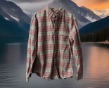 Woolrich Mens Large Red Plaid Flannel Shirt Jacket Shacket Outdoor Thick... - $24.74