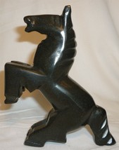 BEAUTIFUL CARVED STONE GRANITE HORSE FIGURINE - $16.00