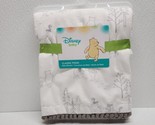Disney Baby Classic Winnie the Pooh 30&quot; x 40&quot; White Gray Fleece Blanket ... - £42.87 GBP