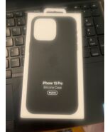 Genuine  Official Apple iPhone 15 pro Silicone MagSafe Case - Black - New - $39.43