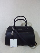 NWT Calvin Klein Black Saffiano Leather City Chic Satchel Bag - $228 - $228.00