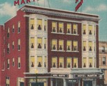 Vintage 1949 Linen Postcard Hotel Marin Rochester Minn - Opposite Mayo C... - £9.48 GBP