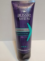 New Aussie Men Maximum Hold Hair Gel Adventure Proof Style Hair Care 7 Oz Rare - £7.86 GBP