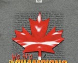 Team Canada We Are The Champions World Hockey Gray LARGE TShirt NHLPA - £13.30 GBP