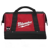 Milwaukee 17 Inch Heavy Duty Canvas Tool Bag with 6 Interior Pockets, Re... - £27.98 GBP