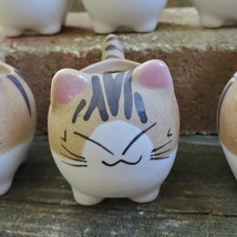 Ceramic Cat Planters, set of 6, 2.5" Animal Pots, Emotion Face Kitten Kitty image 5