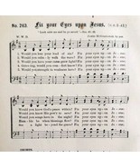 1883 Gospel Hymn Fix Your Eyes On Jesus Sheet Music Victorian Religion A... - $19.99