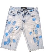 Switch Remarkable Distressed Paint splatter Denim Shorts 32 Destroyed Cu... - £20.72 GBP