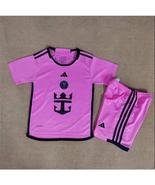 Inter Miami 2024 Kids Pink Home Soccer Jersey - Messi Suarez Miami Kids Jersey - $80.00