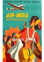 Air India World London Genf Werbung Foto Farbfotografie Kunst Nachdruck - £5.77 GBP+