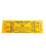 1977 Robert E. Lee High School vs. Galena Park High School Football Tick... - £12.04 GBP