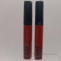 Set Of 2-NYX Mega Shine Lip Gloss Color LG137A Perfect Red New, Sealed - £10.24 GBP