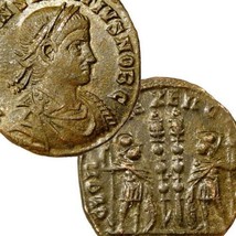 Constantius II. Soldiers, Two Standards RARE RIC R1 Rome mint. Roman Empire Coin - £75.17 GBP