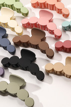 Black Minimalist 5 Circles Frosted Hair Claw Clip - $52.28 MXN