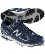 Mens Baseball Cleats New Balance 1103 Blue Black Low Mesh Metal Shoes $9... - £15.64 GBP