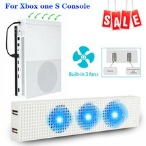 External 3 High Speed Cooler Cooling Fan w/Dual USB Hub For Xbox One S Console - £25.75 GBP