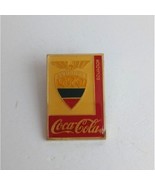 Vintage Coca-Cola Ecuador With Flying Flag Shield Olympic Lapel Hat Pin - $14.22 CAD