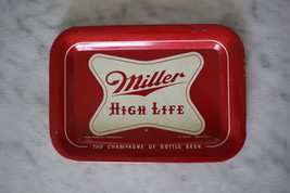 Vintage 1950s Miller High Life Small Tin Tray 6.5 x 4 2/3 (USA) - £14.93 GBP