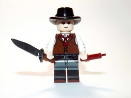 Gift Minifigure Gambler with Bowie Knife Wild West movie Fast Ship - £5.21 GBP