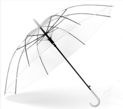 2 Transparent Automatic Rain Umbrella PVC Dome Wedding Party Favor Water... - £10.34 GBP
