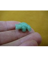 (an-frog-11) BEAD FROG Green aventurine carving Pendant gem FIGURINE gem... - £6.10 GBP