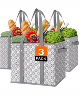 Reusable Grocery Bags [3 Pack],Large Grocery Tote Bag Water Resistant Sh... - $39.25 CAD