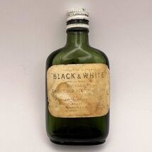 Black &amp; White Vintage Miniature Scotch Whisky Green Glass Bottle Scotland - $62.00