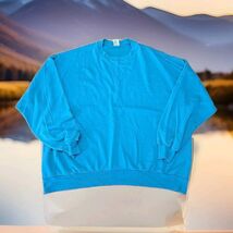 Jerzees Vintage 90's Crewneck Sweatshirt Mens Sz 3XL USA Made Teal Green R3 - $27.72