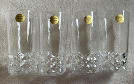 4 Cristal D&#39; Arques Longchamp 11.25oz Highball Juice Cocktail Glasses Nwt France - £21.70 GBP