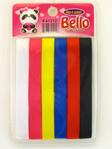BELLO GIRLS HAIR RIBBONS - ASSORTED COLORS - 6 PCS. (41212) - £5.49 GBP