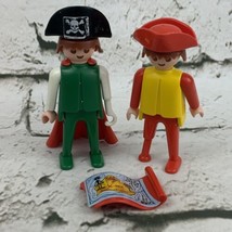 Vintage Geobra Playmobil Figures Pirate Hats Treasure Map Peg Leg - £11.67 GBP