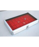 Aluminum Jewelry /  Watch Display Case Box Glass Top Display Storage Holder - $54.95