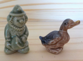 Duck and Clown From Wade England Whimsies Red Rose Tea Figurine Lot of 2 - £7.56 GBP