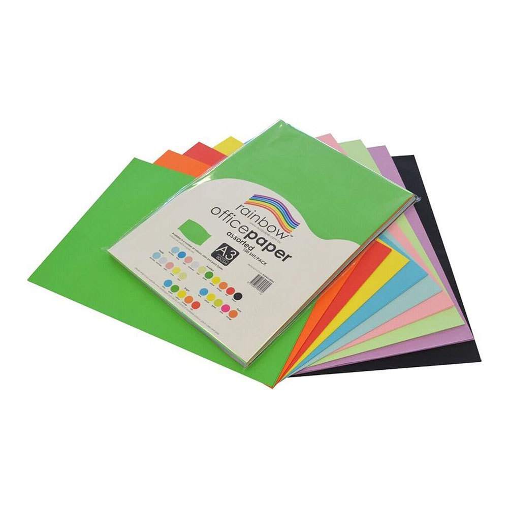 Rainbow A3 Copy Paper 30gsm (Pack of 100) - $36.37