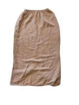 CUT LOOSE Womens Linen Skirt Blush Pink Elastic Waist Midi Sz M - $37.43