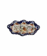 Antique Japanese hand painted porcelain cobalt &amp; gold platter, 1800&#39; - $169.72 CAD