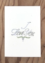 Silver Glitter I Love You and Garland Greeting Card - $8.00