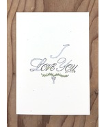 Silver Glitter I Love You and Garland Greeting Card - £6.29 GBP