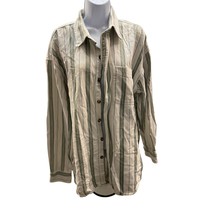 Great lake Recreation men XL Striped Button Down long sleeve Shirt - $14.24
