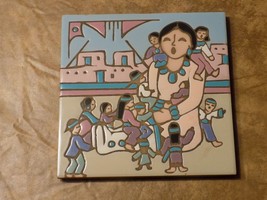 Indian Tribal Storytelling Women W/ Children Painted Ceramic Porcelain A... - $39.60