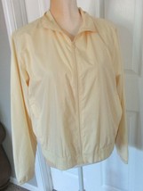 Coral Bay Golf  Mesh Lined Zippered Yellow Windbreaker Jacket size S - £4.59 GBP