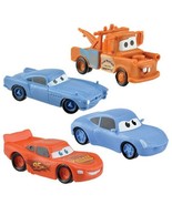 Disney Cars (Set Of 4) 2-1/2&quot; Birthday Cake Topper Figurines Toy Set Lig... - £11.21 GBP