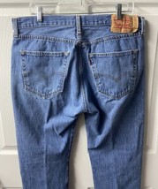 Levis 501 Button Fly Denim Jeans Mens 36 x 31 Medium Wash Red Tab - £20.92 GBP